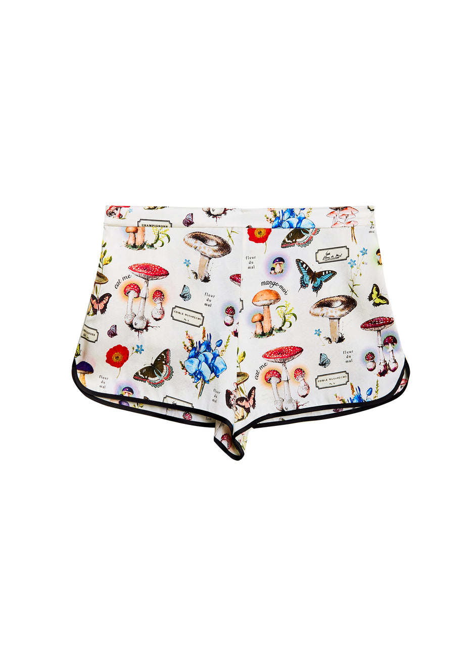 Ivory mushroom print - Magical Mushroom PJ Short | Fleur du Mal