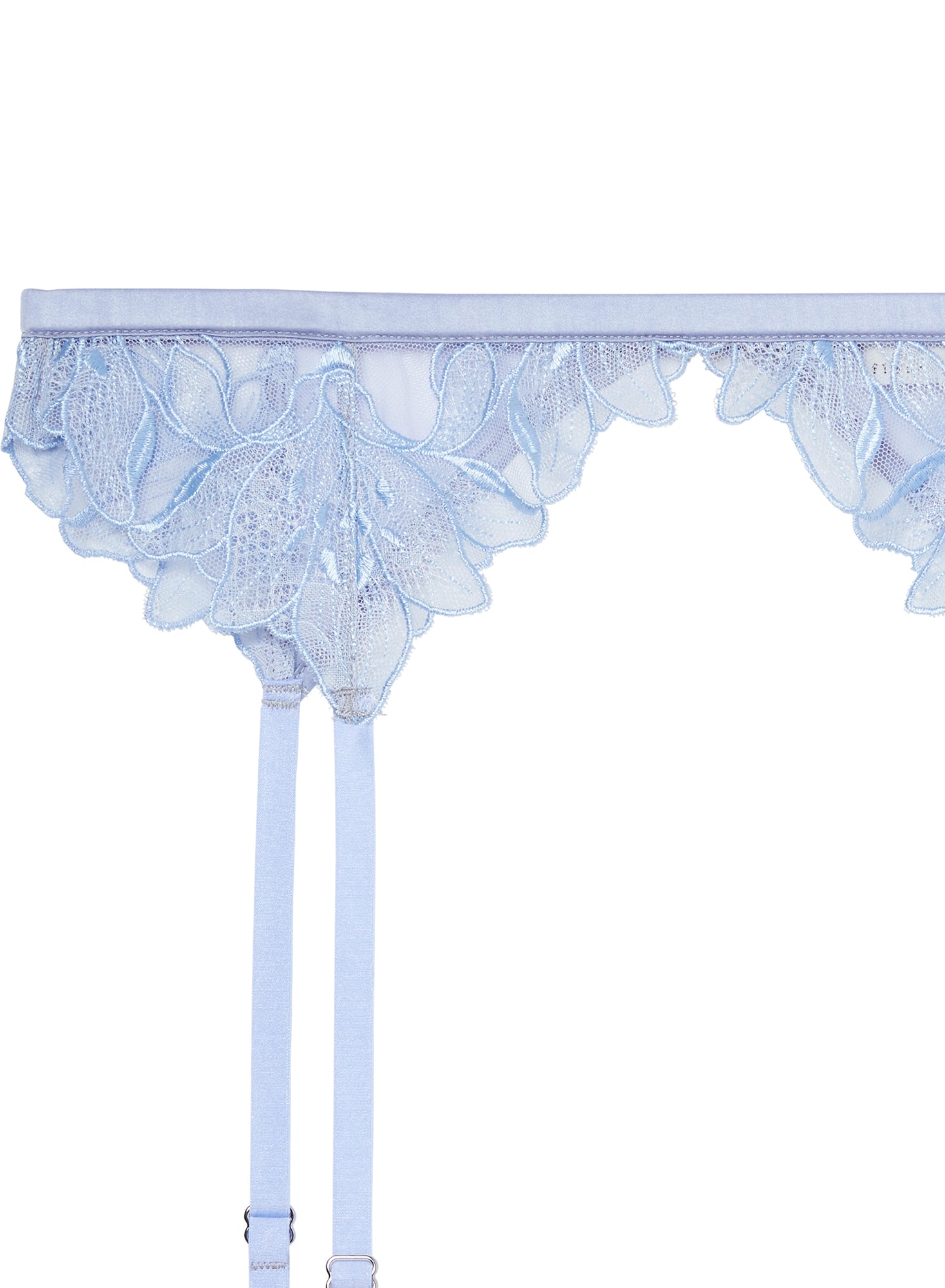 Lily Embroidery Garter Belt