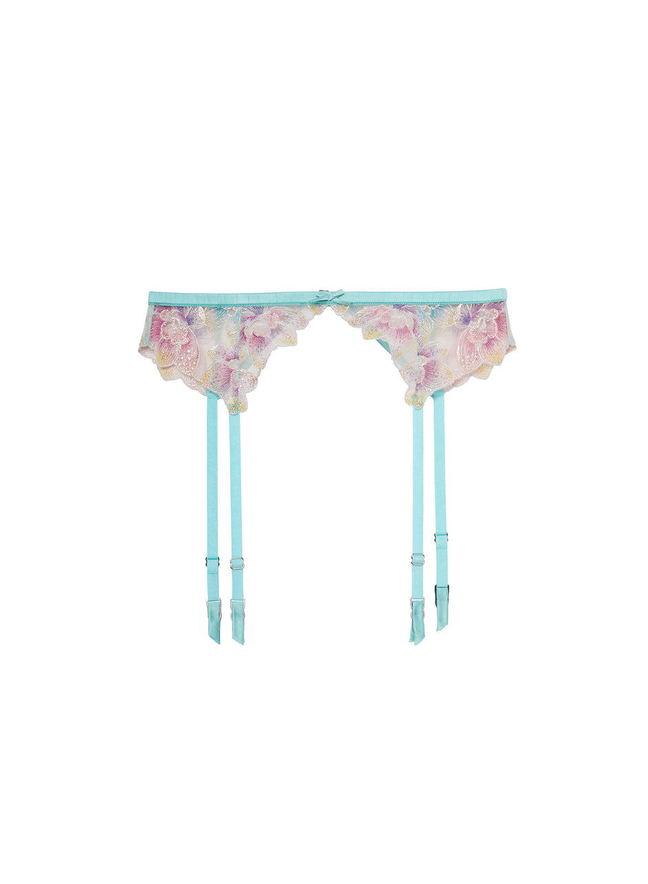 Fresh mint - Pixie Embroidery Garter Belt | Fleur du Mal