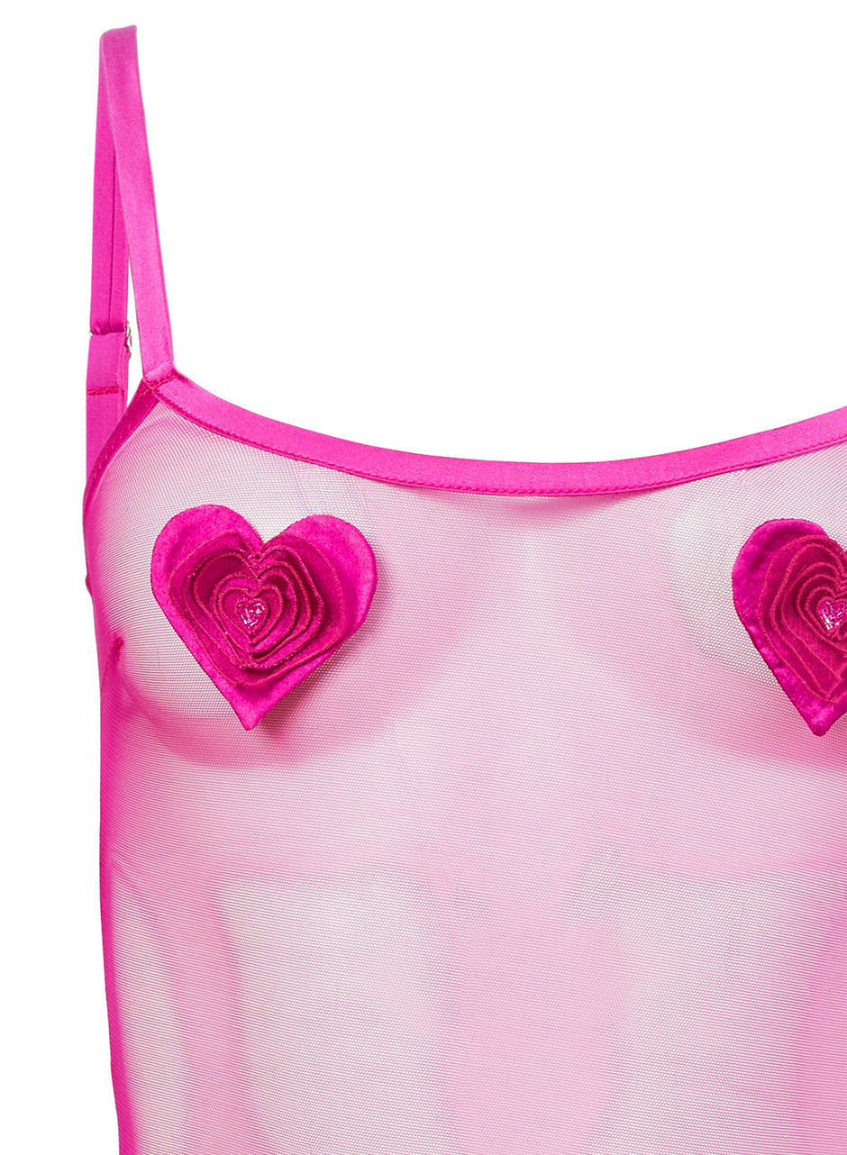 Ultra pink - Queen of Hearts Bodysuit | Fleur du Mal