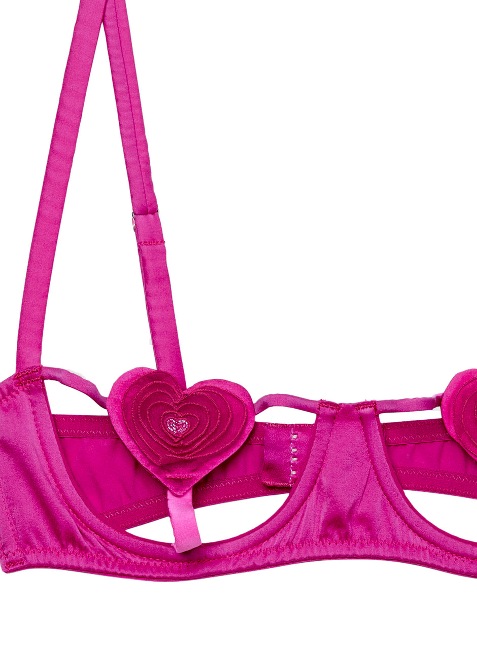 Ultra pink - Queen of Hearts Balconette | Fleur du Mal