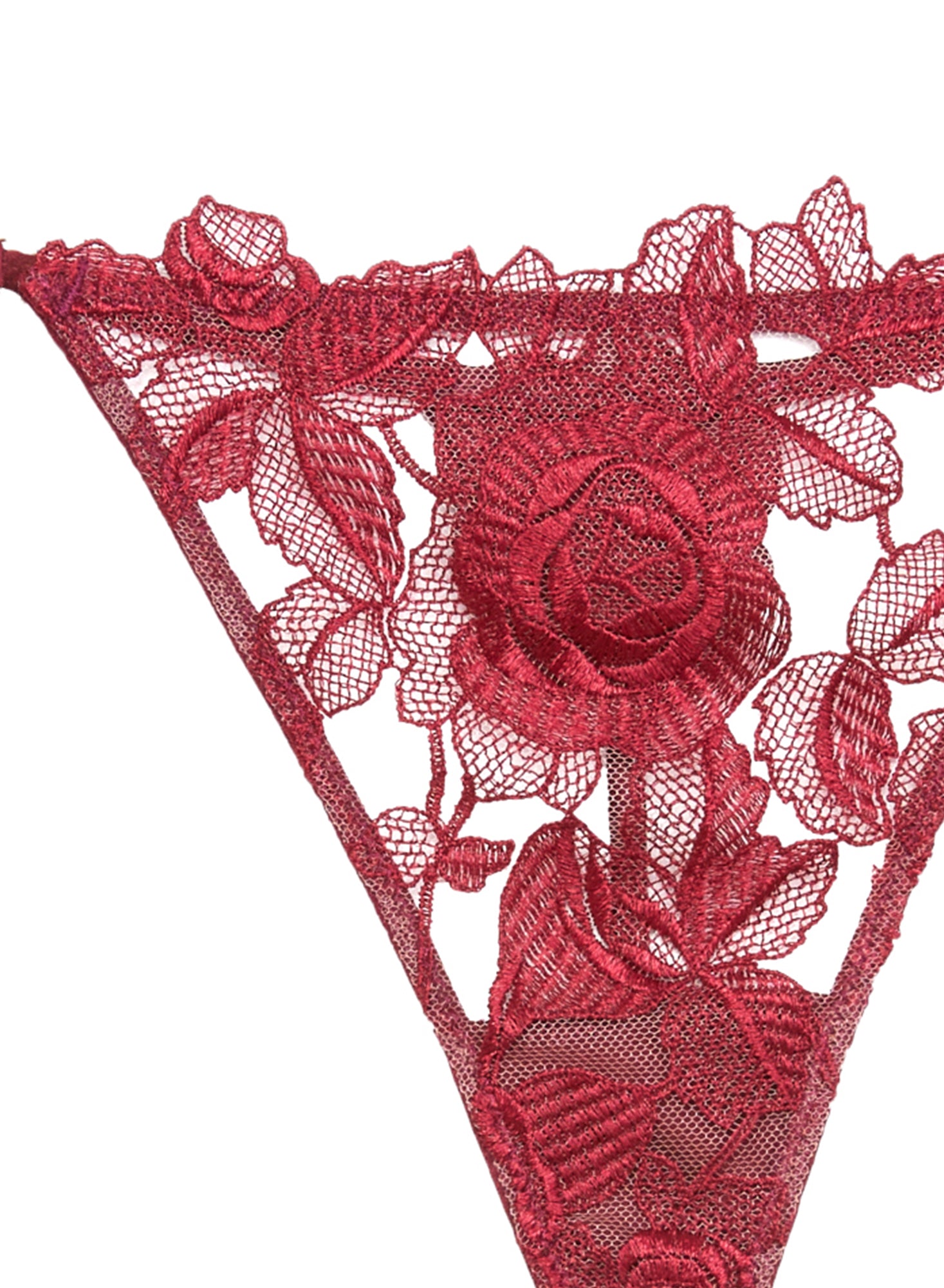 Rose Embroidery V String