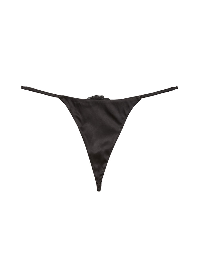 Black - Rose Luxe V-String | Fleur du Mal