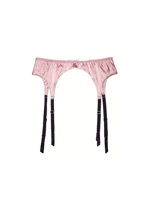 Rose Pink Top Stitch Garter Belt | Fleur du Mal Rose Pink Top Stitch Garter Belt | Fleur du Mal