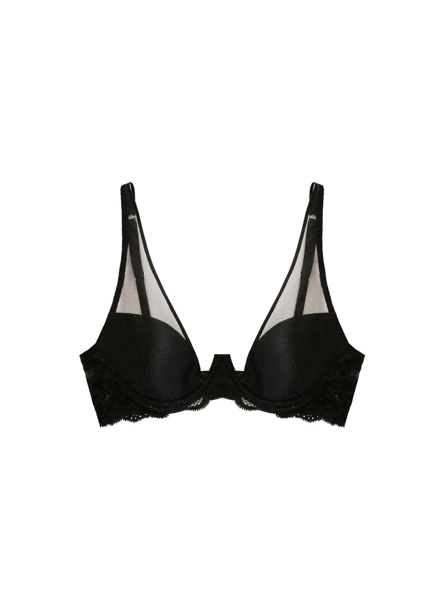 Charlotte Sheer Overlay Demi Bra | Fleur du Mal