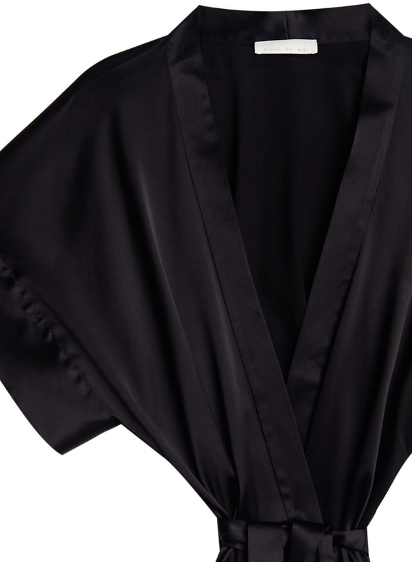 Short Sleeve Mini Robe-black | Fleur du Mal