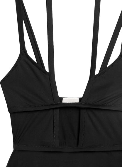 Strappy Keyhole One Piece Swimsuit