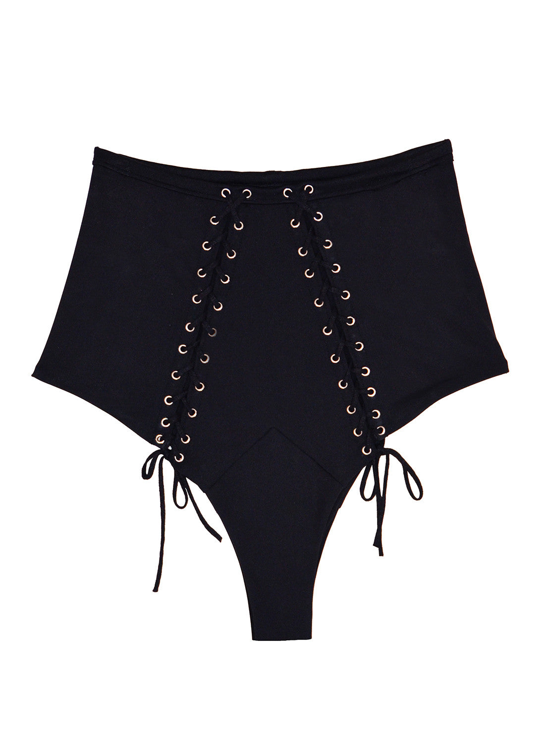 By Malene Birger Seabay High-waisted Monogram Jacquard Bikini Bottoms In  Black
