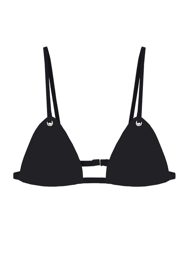 Black - Triangle Bikini Top | Fleur du Mal