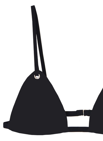 Black - Triangle Bikini Top | Fleur du Mal