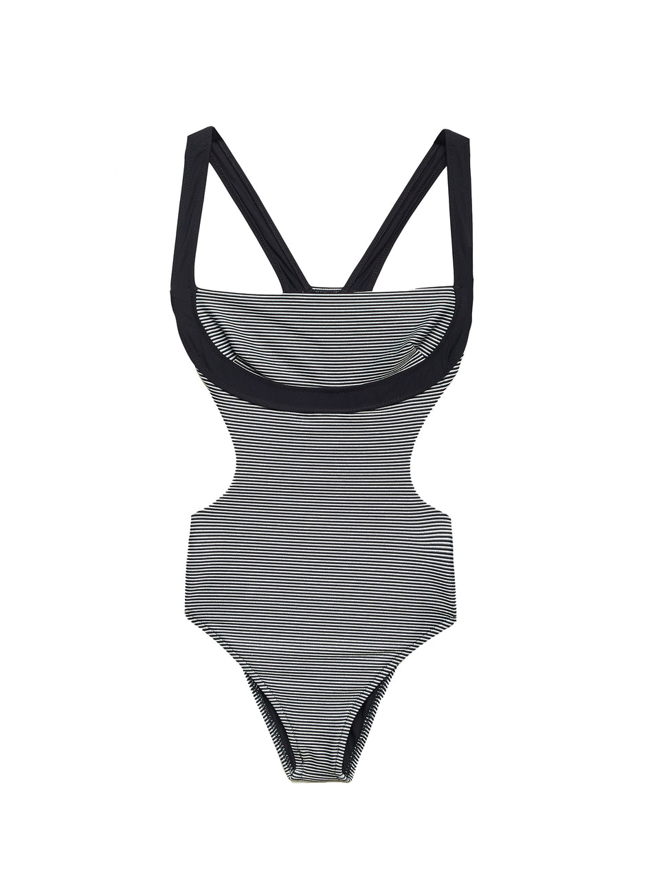 Disco stripe - U-Line Cutout One Piece | Fleur du Mal