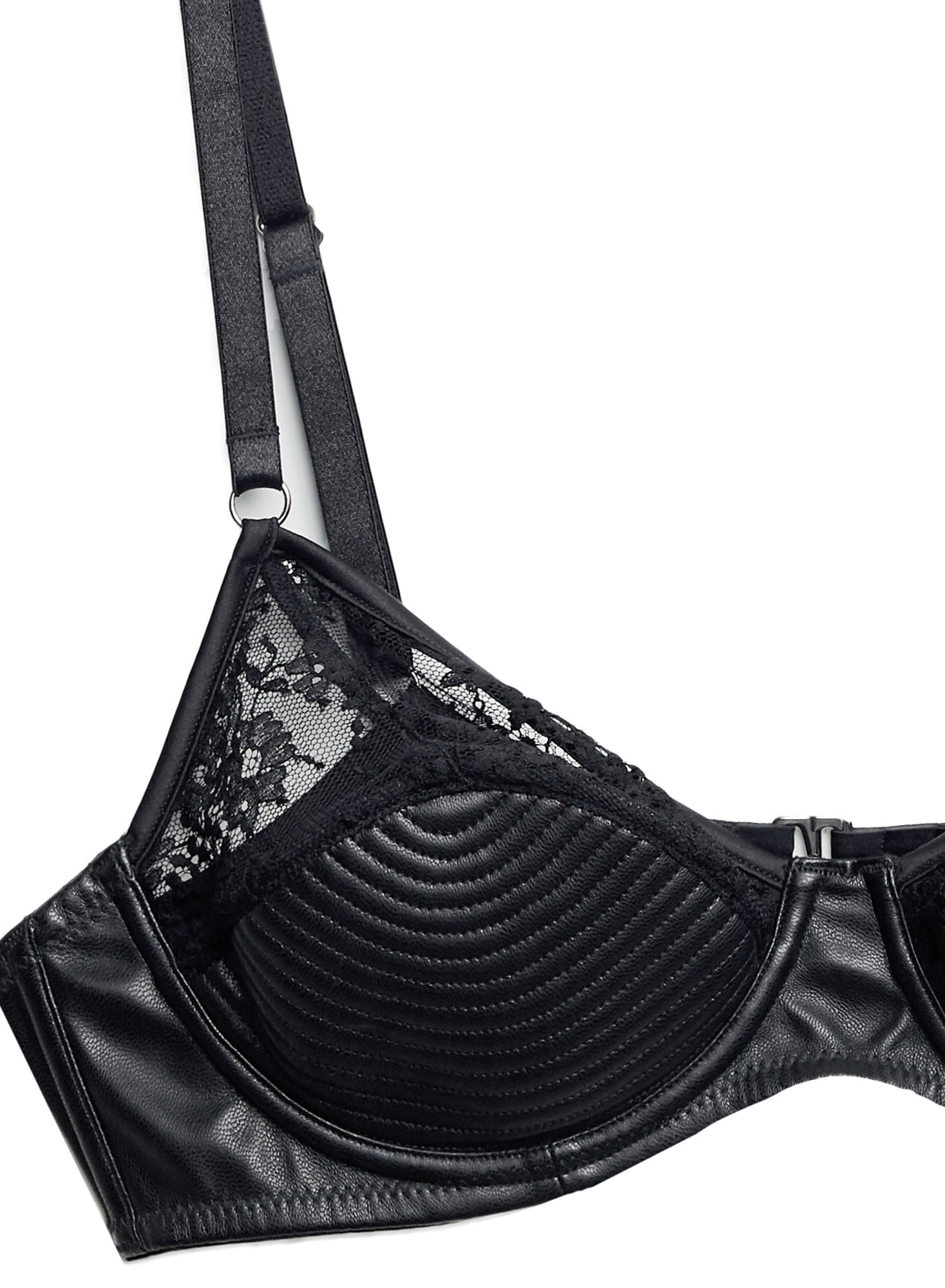 Vegan Leather Bebe Bra- black