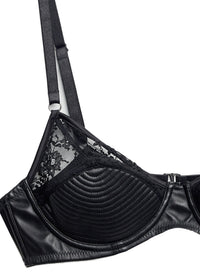 Vegan Leather Bebe Bra- black