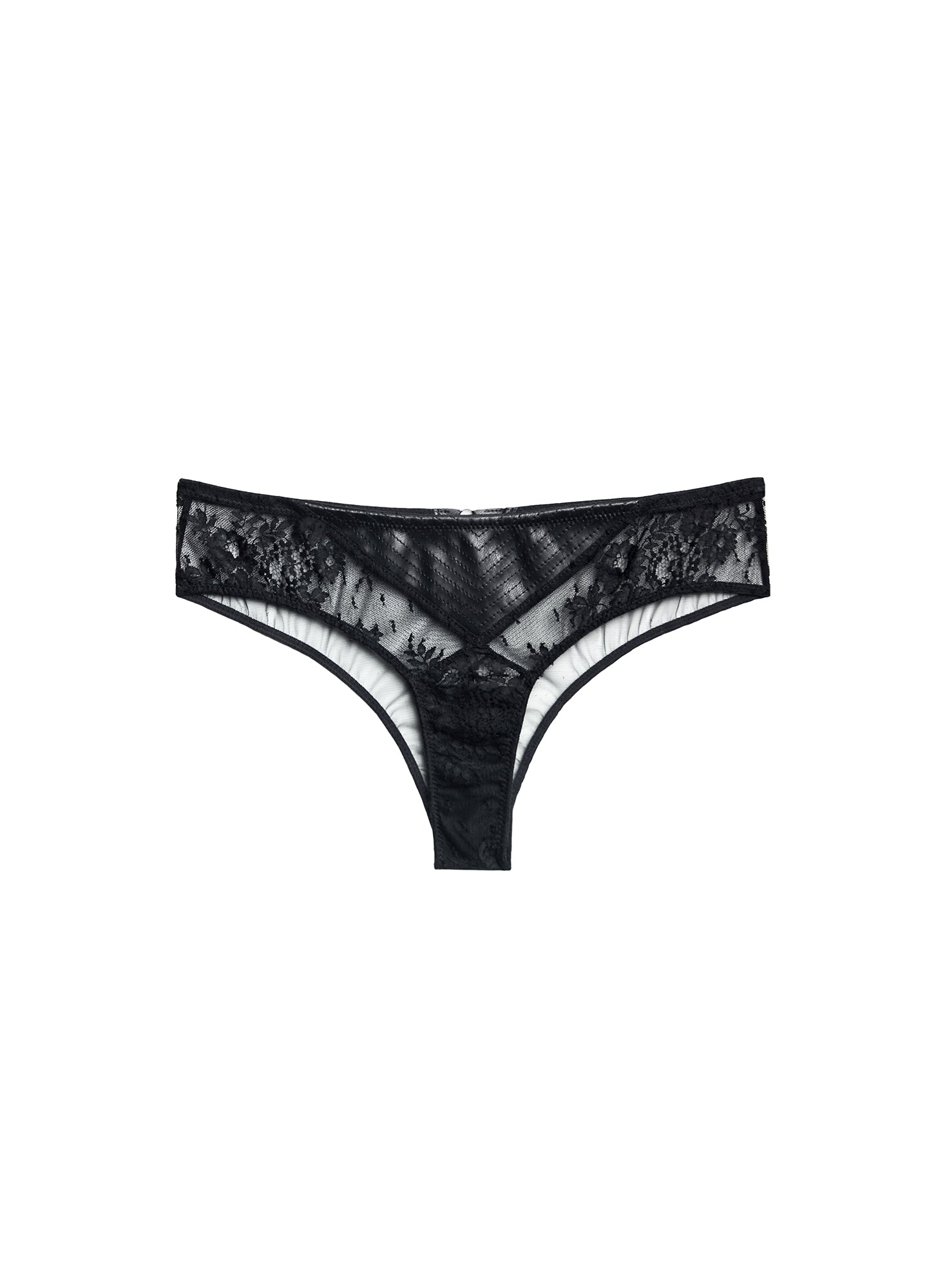 Lace & Vegan Leather Hipster | Fleur du Mal