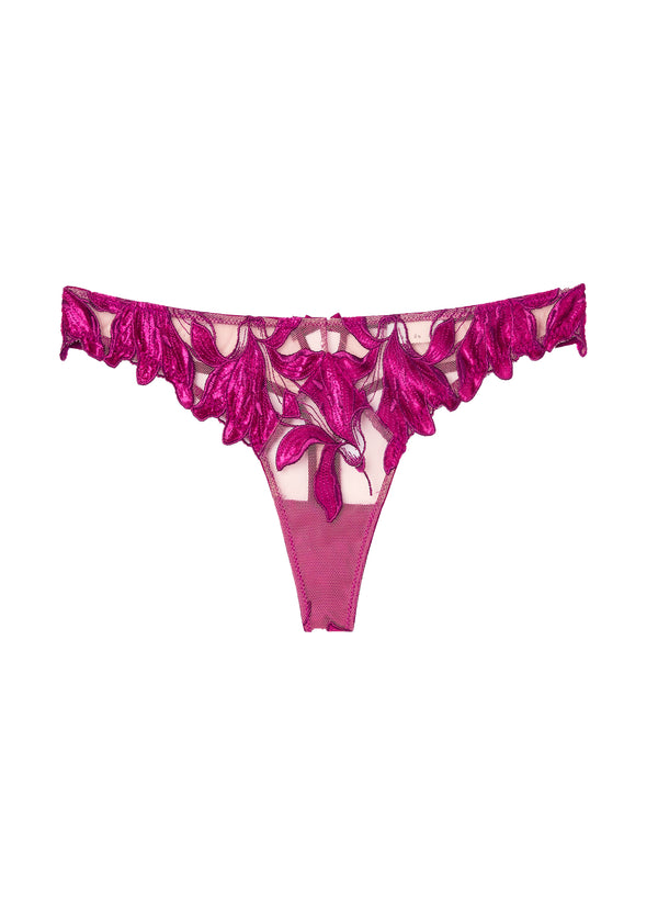 NEW L VICTORIA'S SECRET VERY SEXY ROSE AND BOWS V-STRING THONG