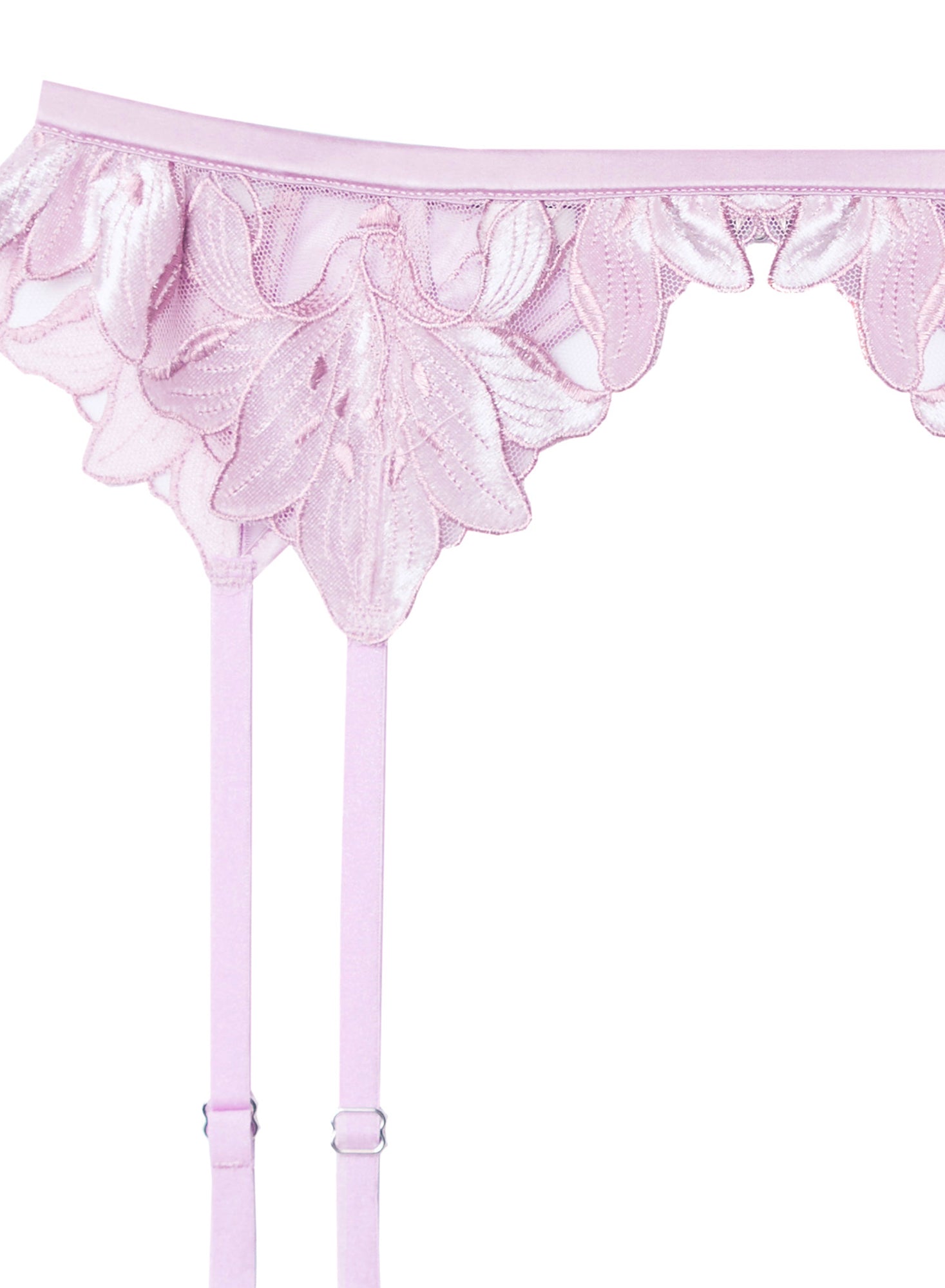 Lily Embroidery Garter Belt- Fleur du Mal
